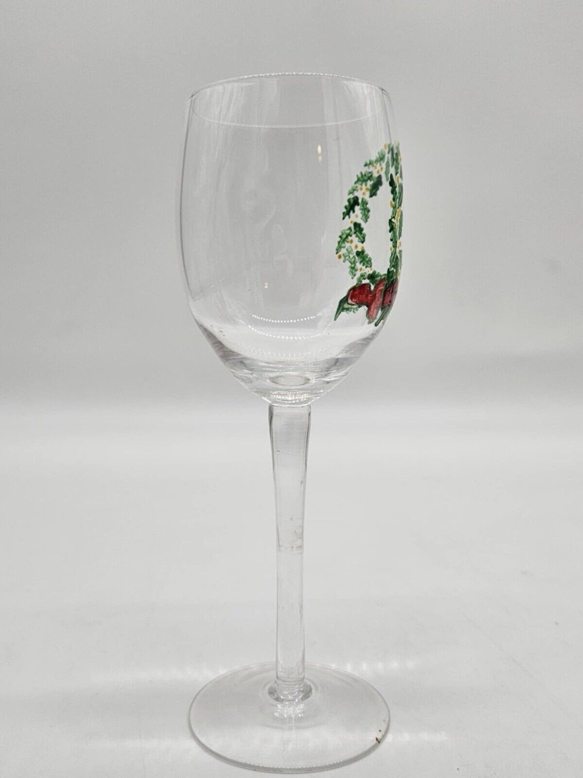 Vintage New Handpainted Christmas Napa Country Wine Glasses Libbey USA