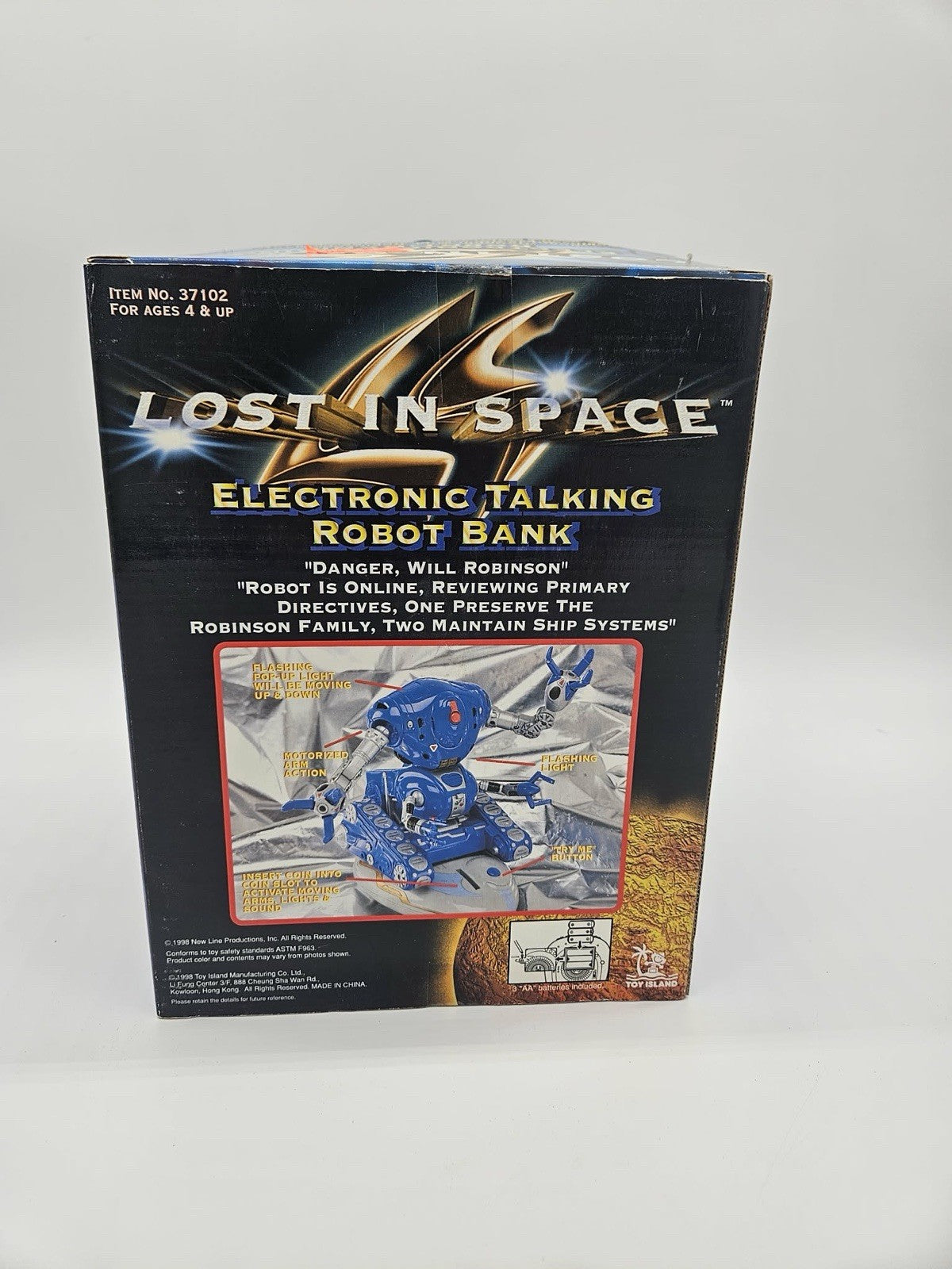 TOY ISLAND - LOST IN SPACE -  ELECTRONIC TALKING ROBOT BANK 1997 NOS