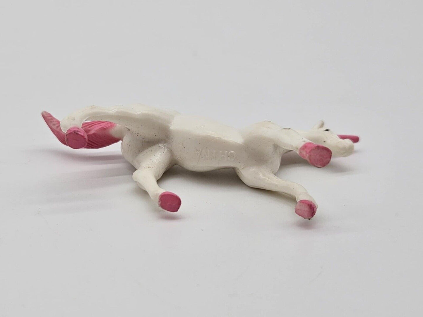 Unicorn Mythical Horse Figure Horn Fantasy Toy Fun Express White Pink Vtg