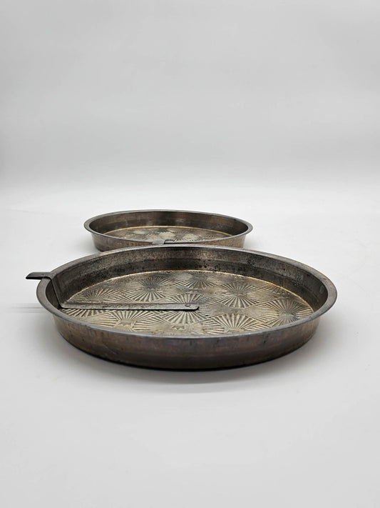 Pair Vintage OVENEX BAKEREX 9” Round Pie Pans w/ Cut & Serve Insert