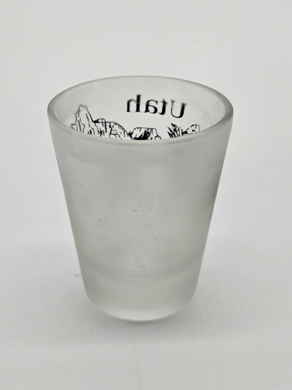 Utah Mountains Eagle Frosted Souvenir Shot Glass