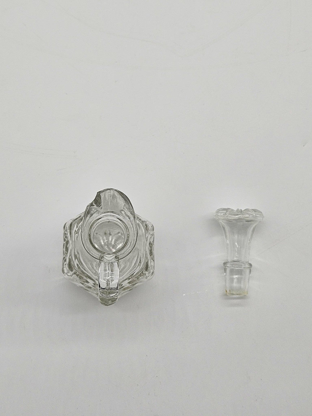 Vintage Anchor Hocking STAR of DAVID Glass Vinegar /Oil Cruets Stop 7.5" Tall