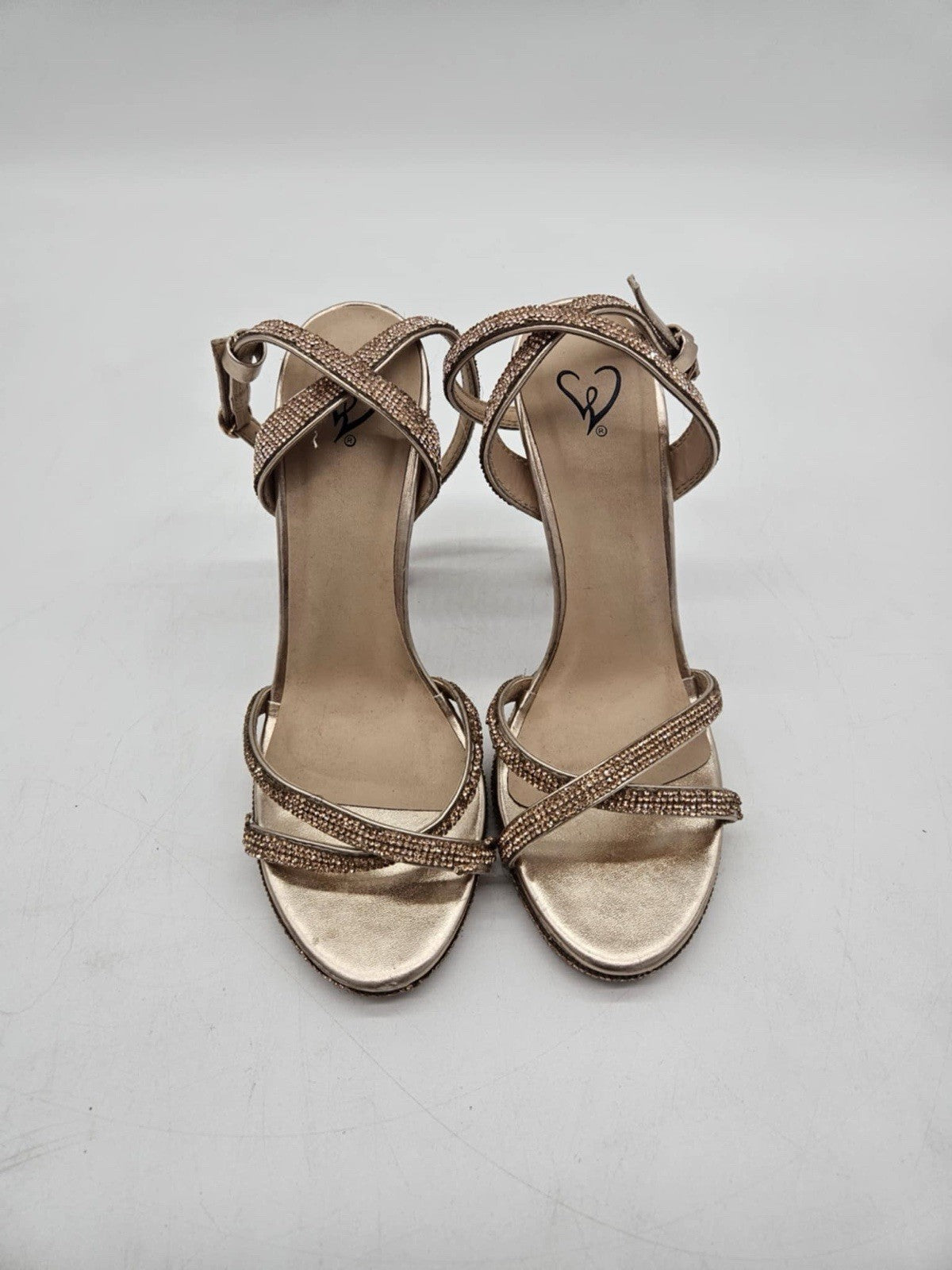 Windsor- Women's Copper Gold Sparkly High Heels- Size 5