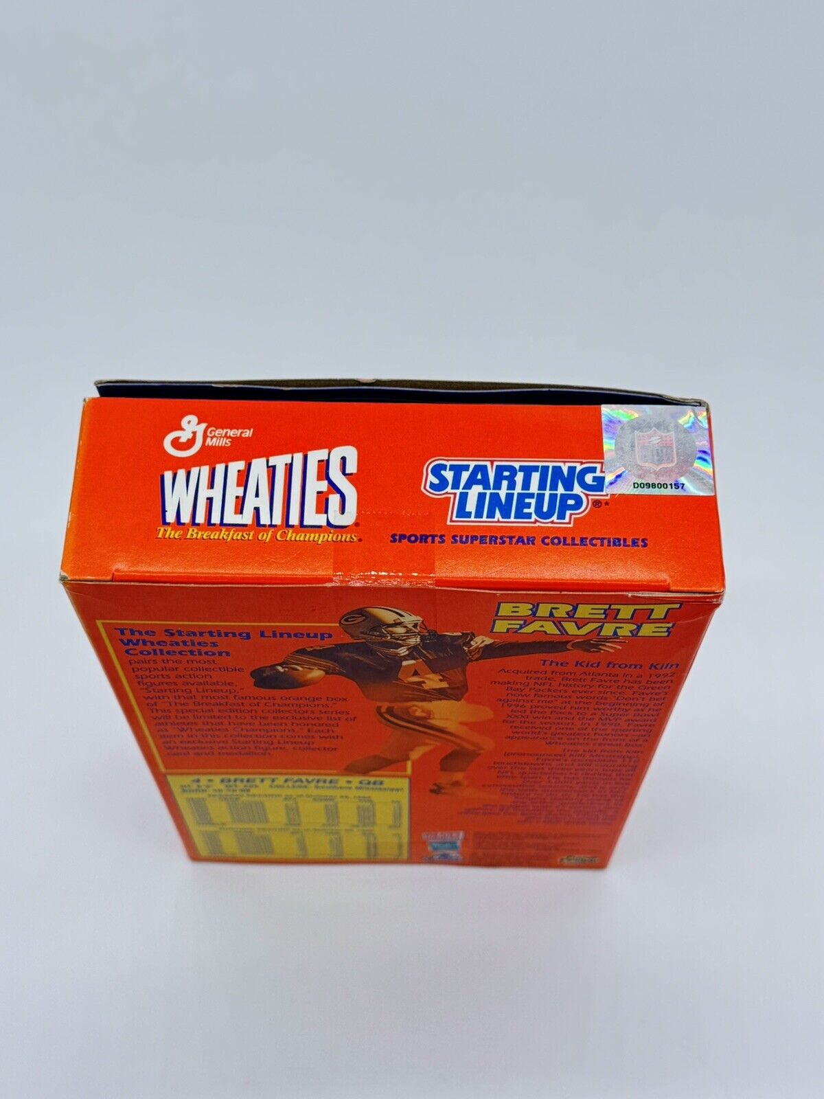 NFL Football Green Bay Packers Brett Favre Starting Lineup Figure Wheaties Box