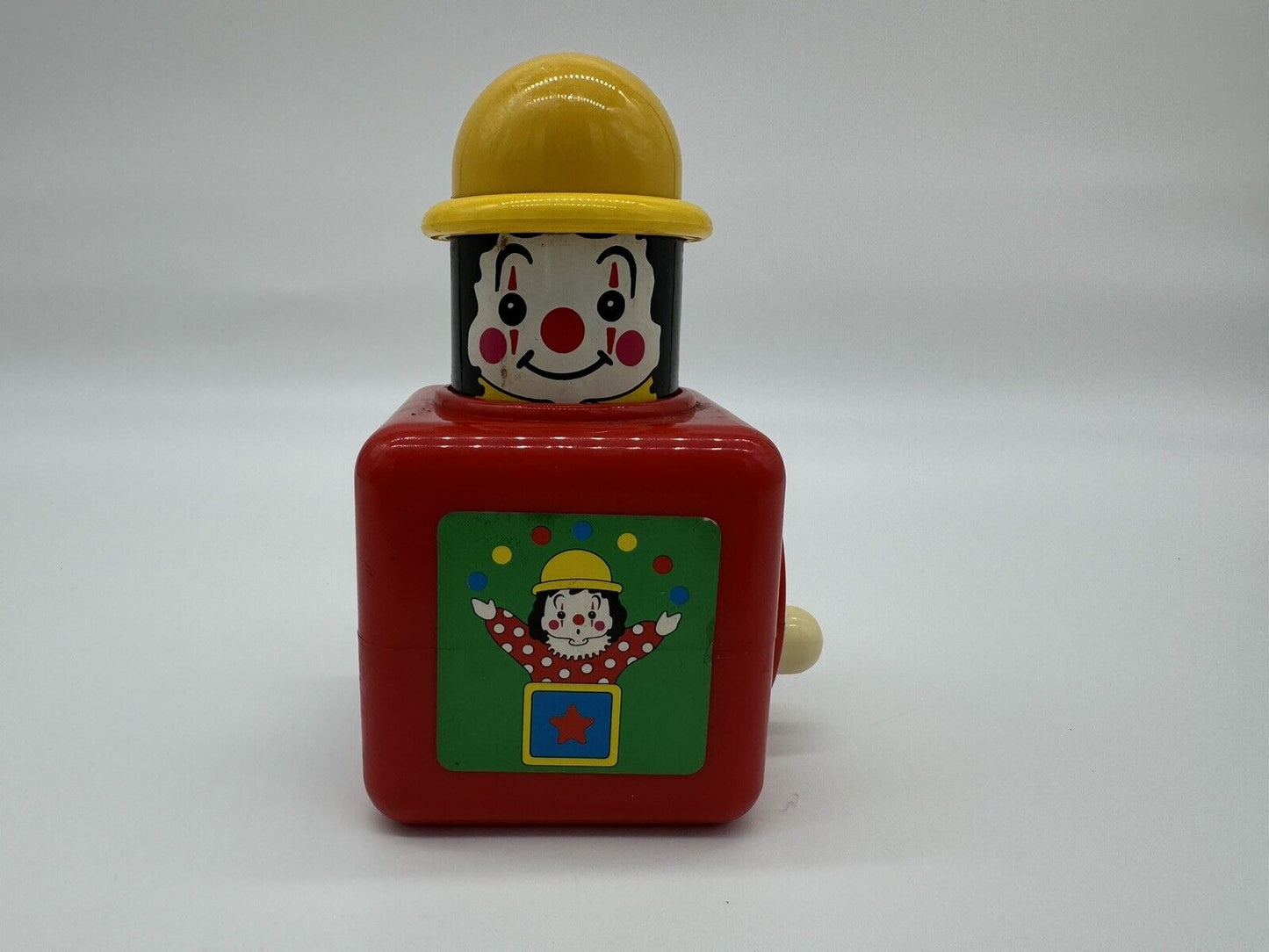 1981 Vintage Battat Clown Jack in the Box *Musical Hand Turn *Pop Up!