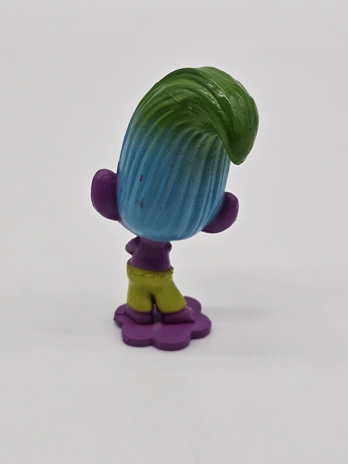 TROLL Figure W/ Blue & Green Hair Plastic Cake Topper 2.5”