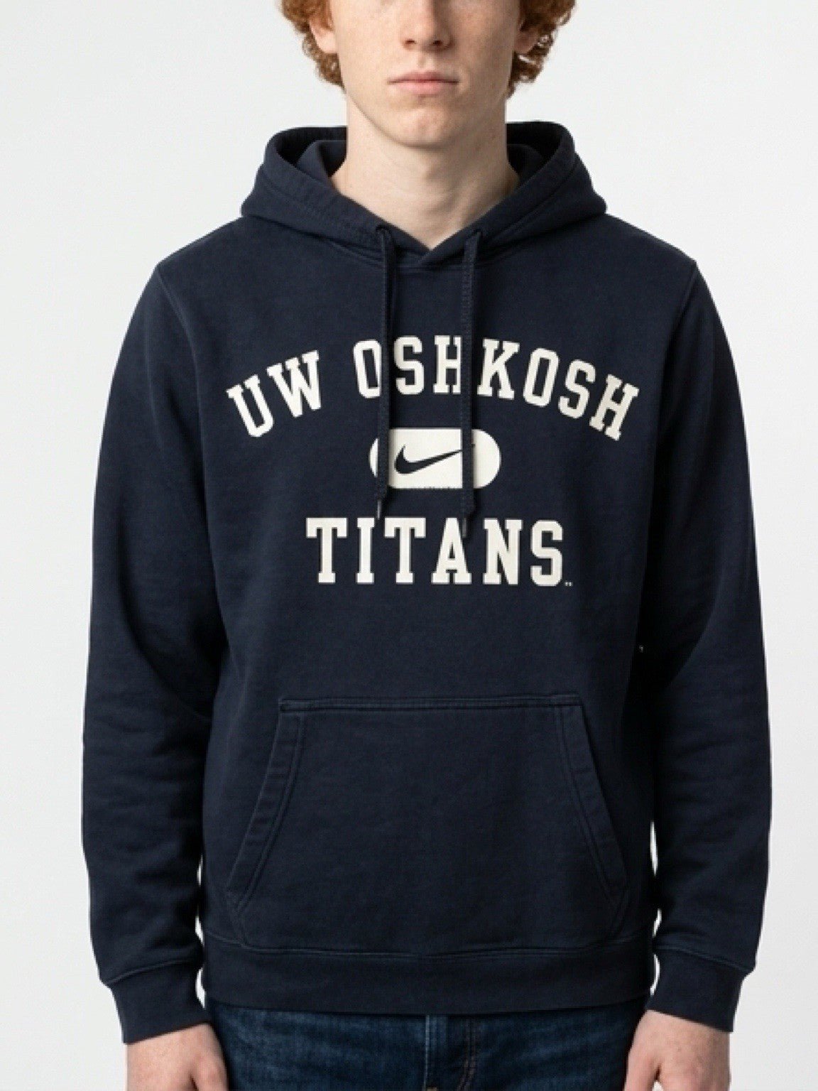 Nike UW Oshkosh Titans Hoodie Navy Pullover Sweatshirt Men’s Small