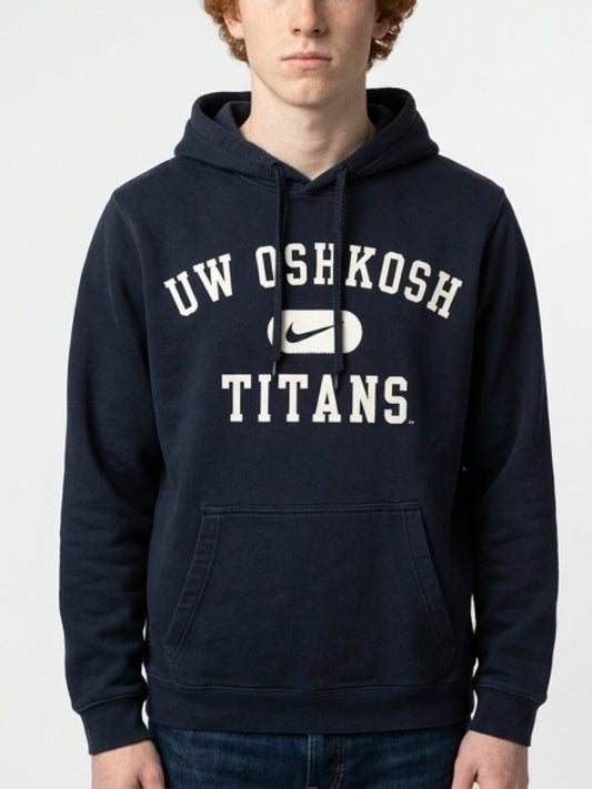 Nike UW Oshkosh Titans Hoodie Navy Pullover Sweatshirt Men’s Small