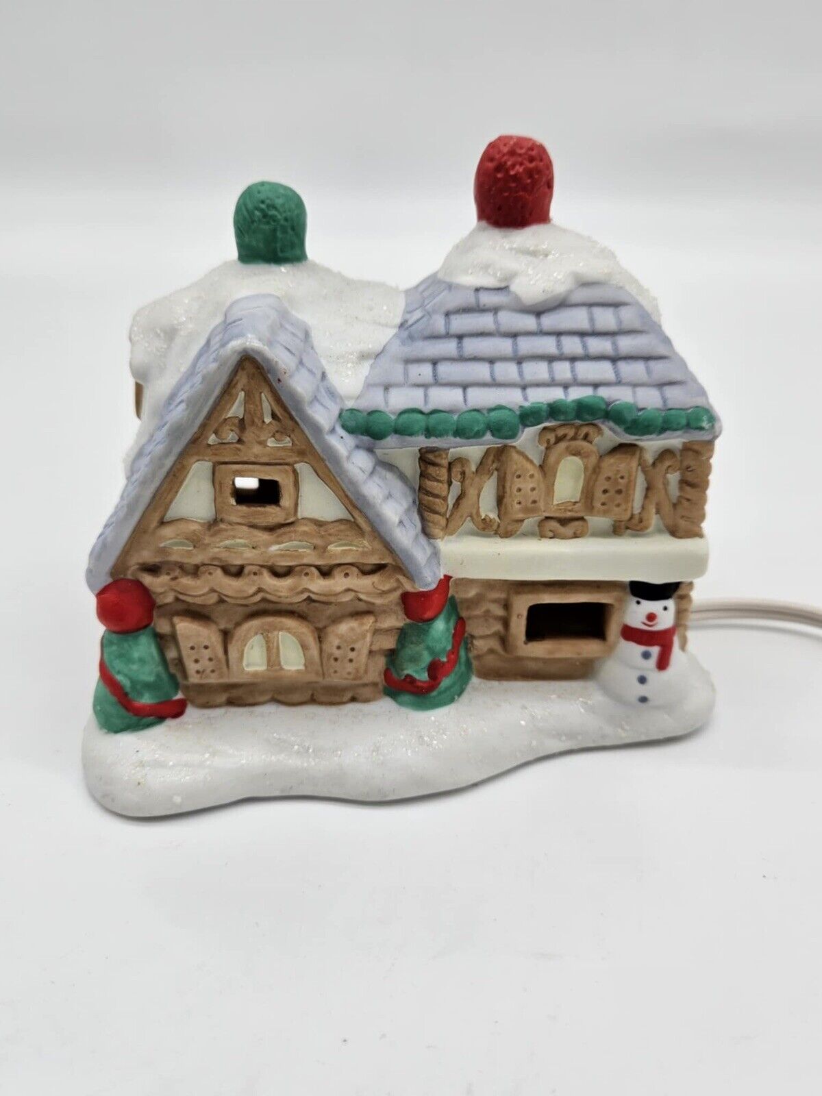 Vintage 1994 AVON Santa Town Ceramic Santa's House Village Works