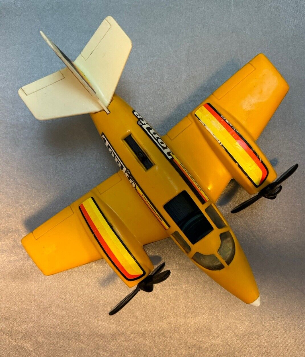 Vintage Tonka Hand Commander Airplane 1979 Jet Plane Yellow Fully Functional