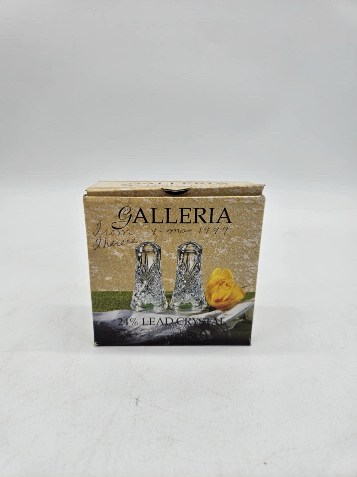 Salt & Pepper Shakers 24 Lead Crystal 3 1/4 x 1 3/4 by: Galleria Made in France