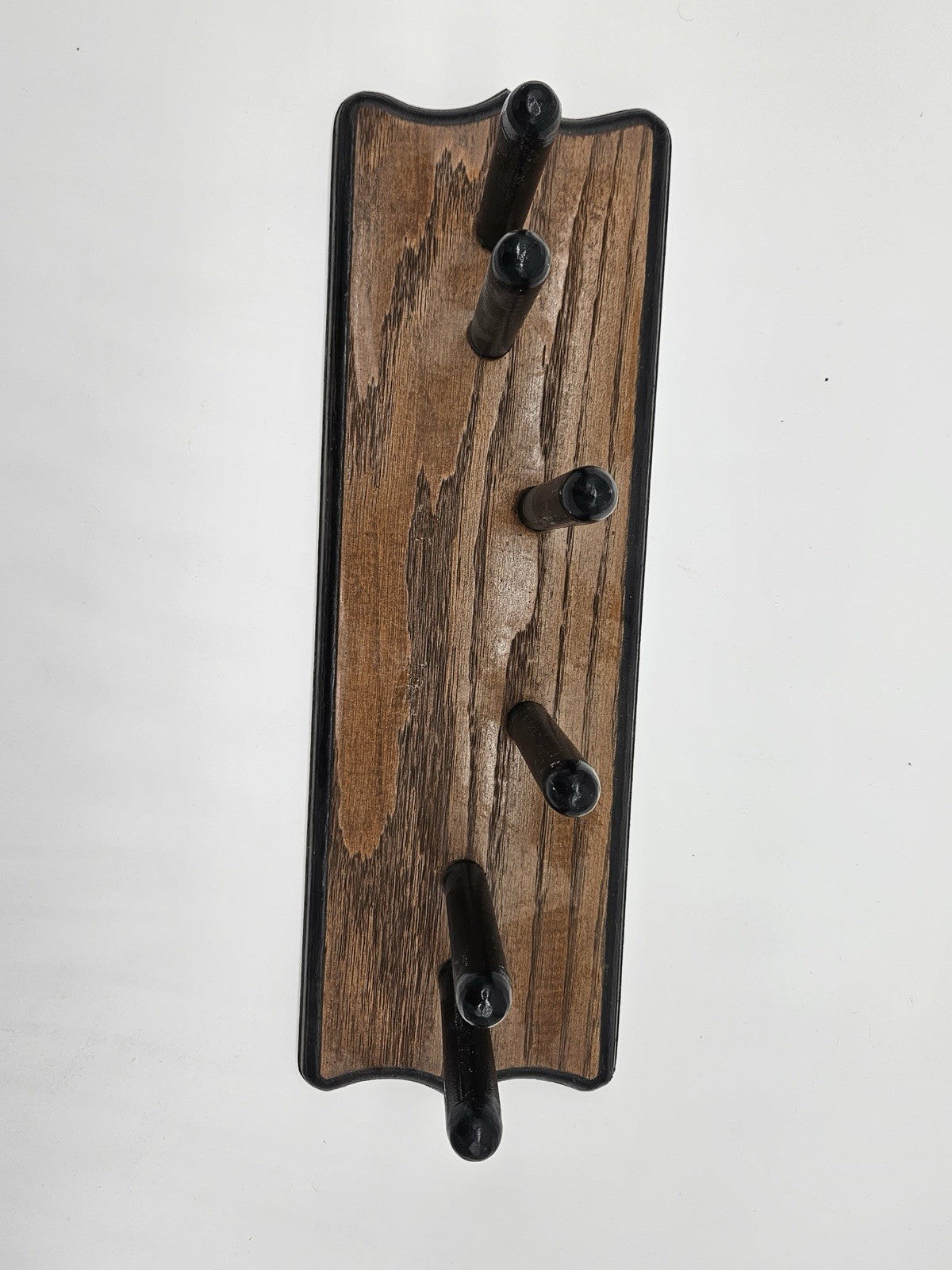 Vintage Style Wooden Wall Peg Rack Coat Hat Towel Holder 6 Pegs