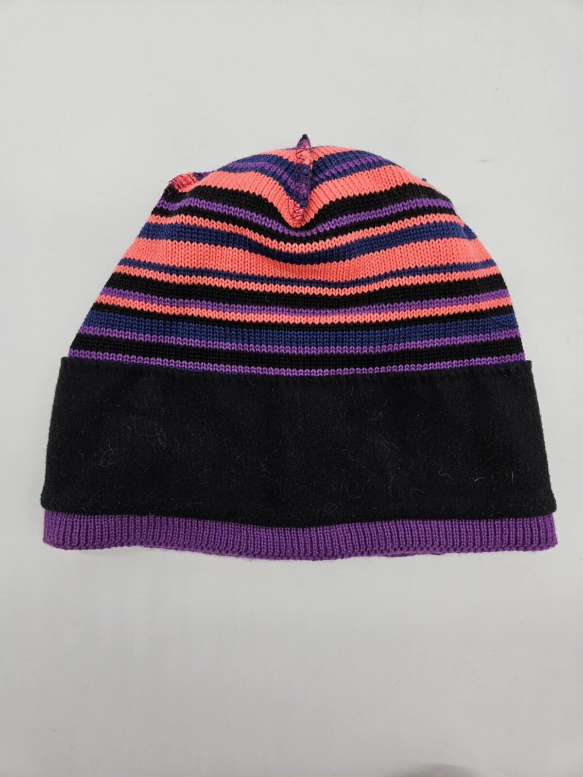 Eddie Bauer 1 Size Fits All Pink Striped Beanie Hat