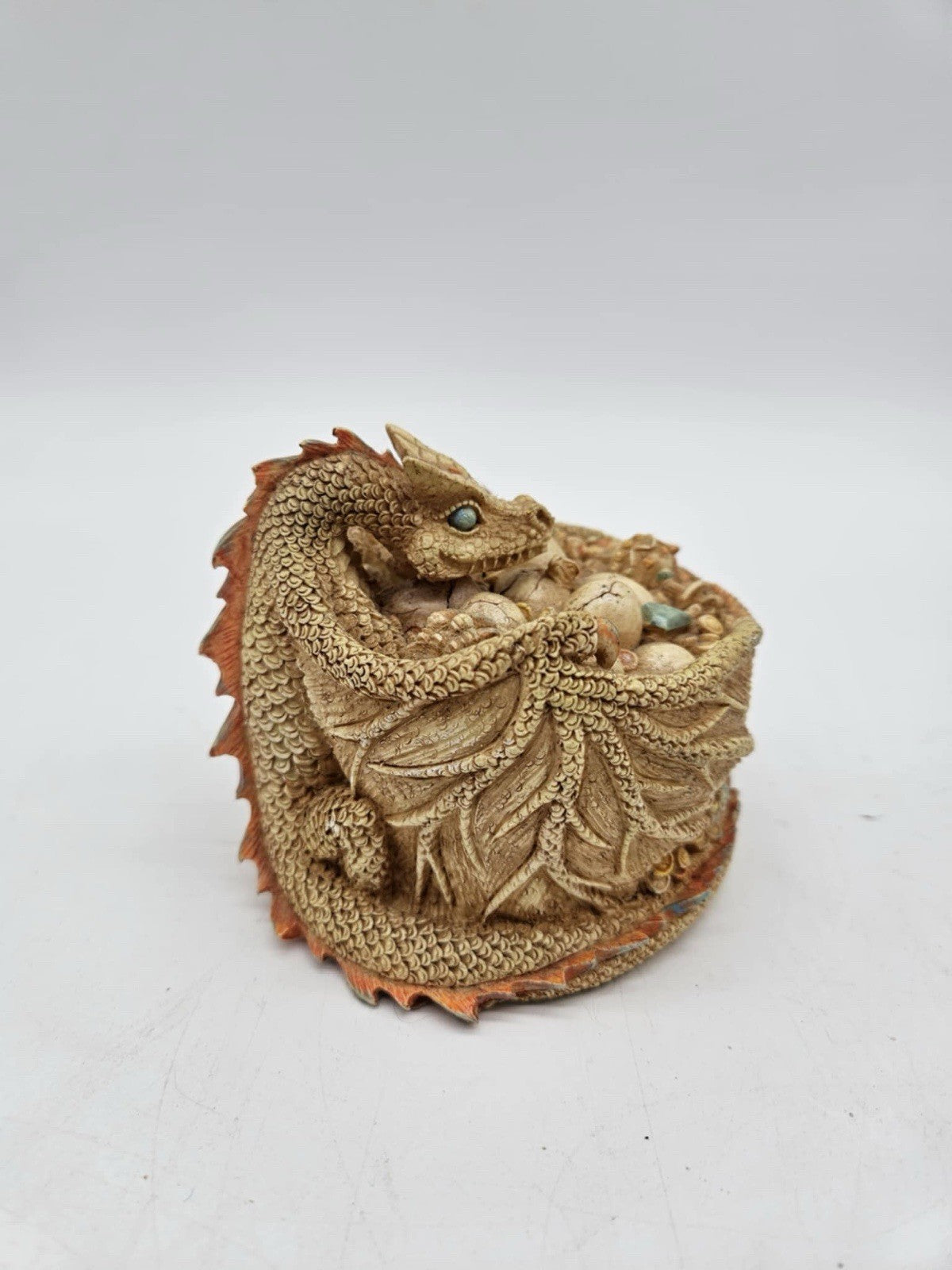 DRAGON TRINKET BOX -  3 5/8" h X 4" d - RARE FIND!