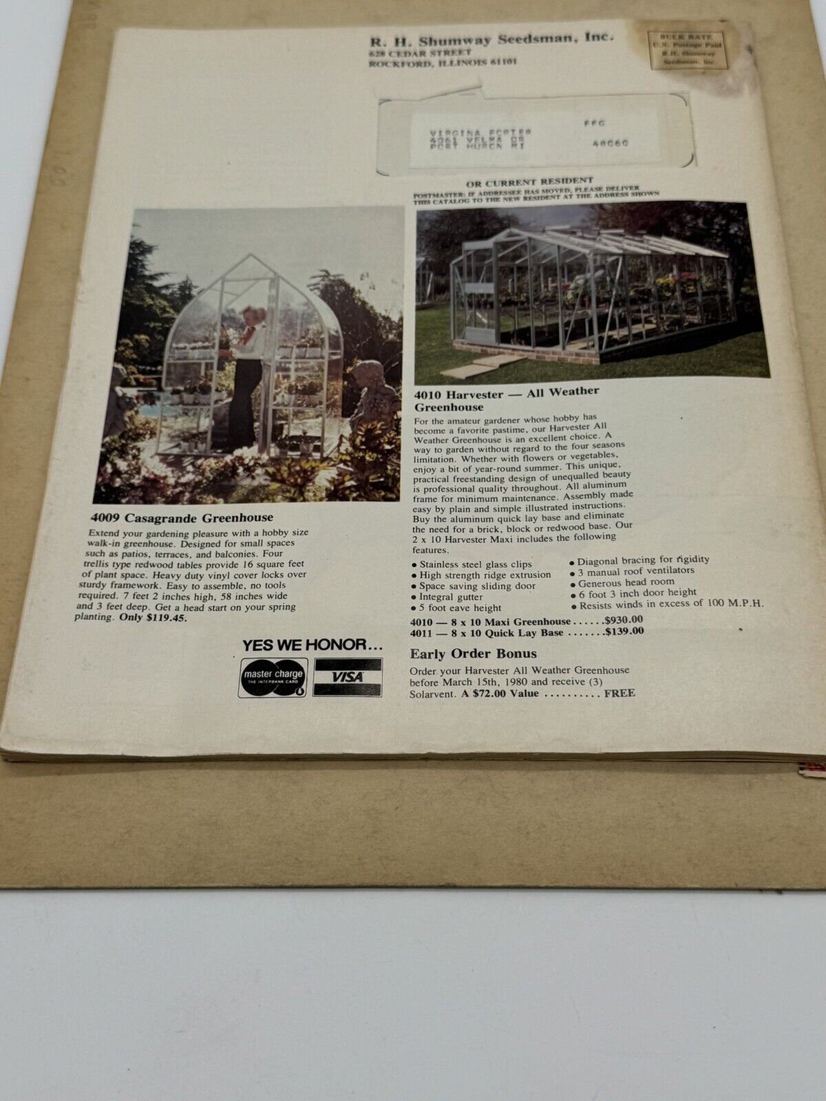 RHShumway's 1980 CATALOG  GARDEN GUIDE VBK