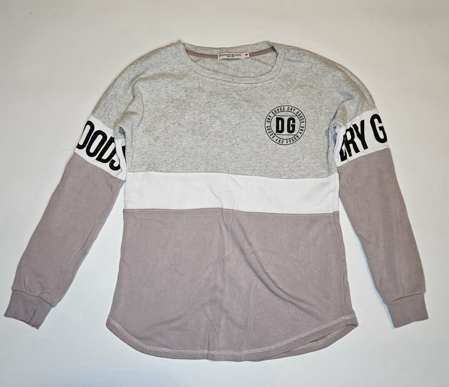 DG Dry Goods Colorblock Long Sleeve Sweatshirt Women’s Small
