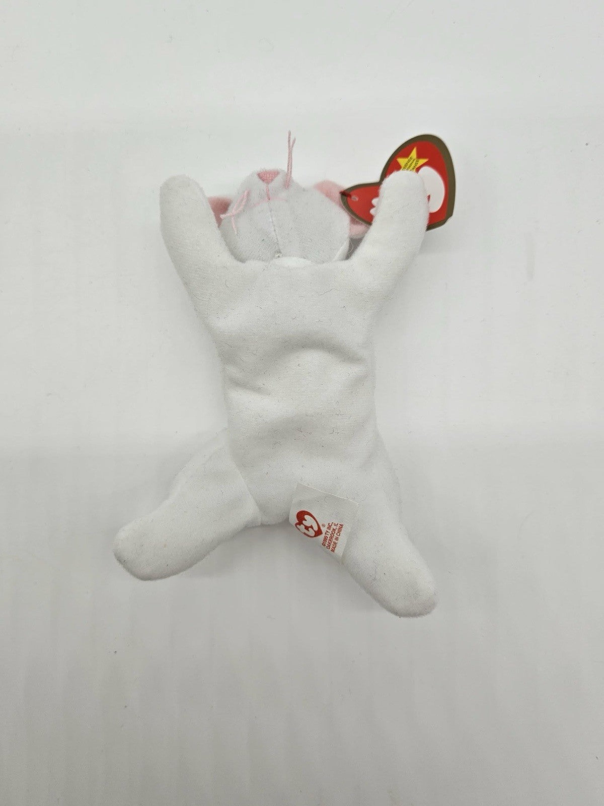 1999 Ty Teenie Beanie “Flip” The White Cat McDonald’s Happy Meal Toy