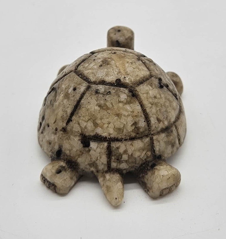 Vintage Hand Carved Soapstone Turtle Figurine Sculpture