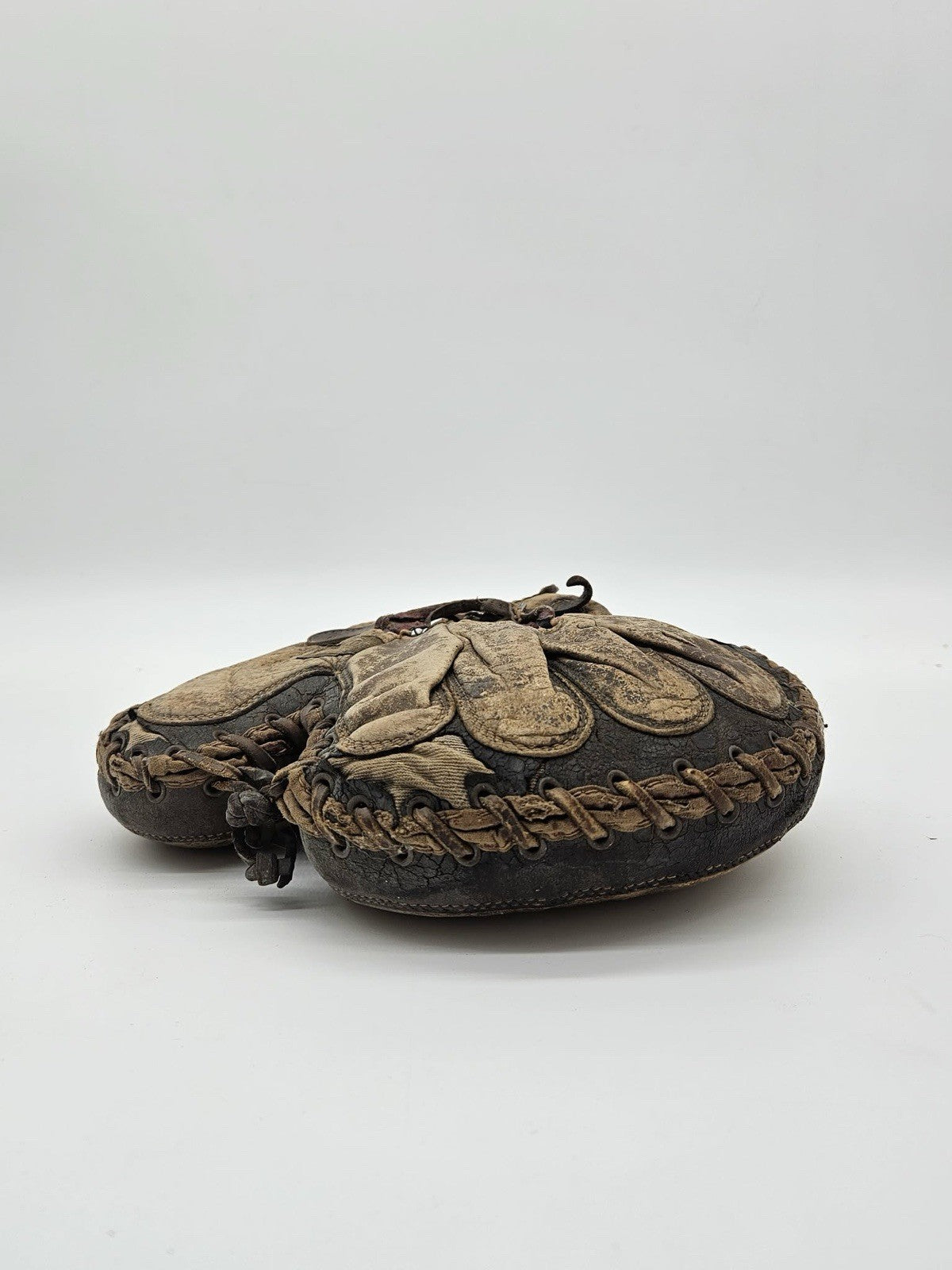 Antique 1915 A.J. Reach 2-tone catcher's mitt baseball glove vintage 1900s rare