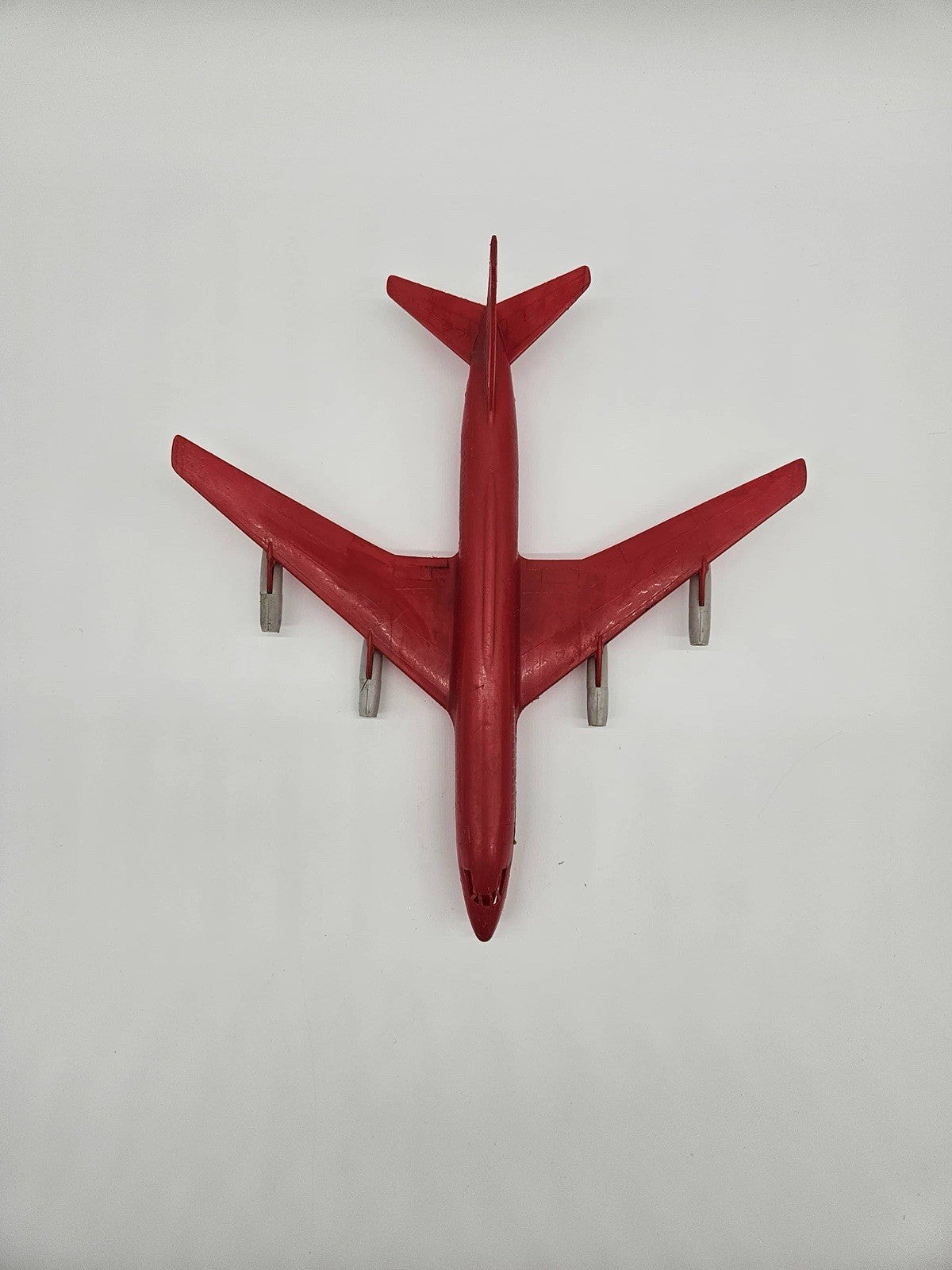 Vintage Large 21 X 24 Red Plastic Blow Mold Airplane (B4)