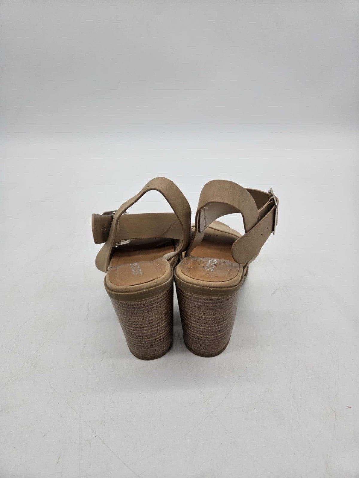 Soda Beige Strapped High Heeled Sandal ~ Sz 7.5