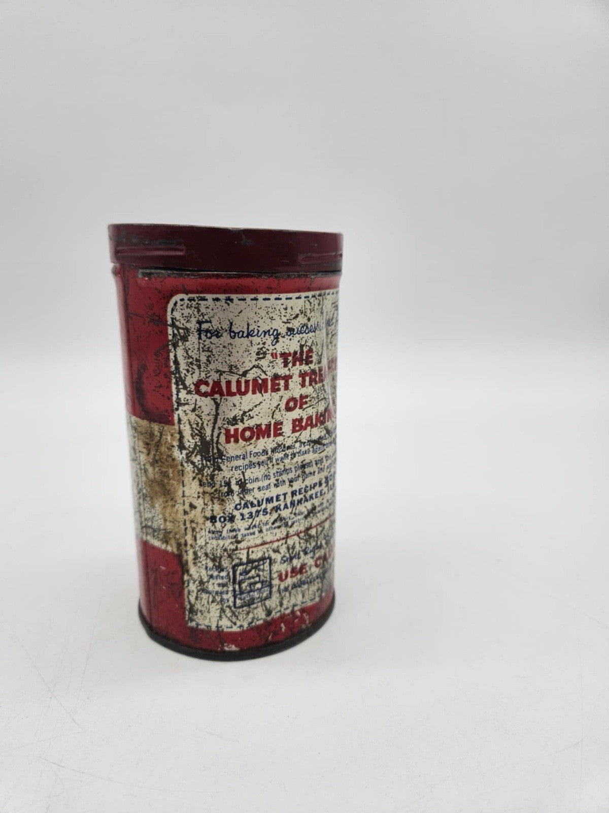 Vintage Calumet  Double-Acting Backing Powder Tin