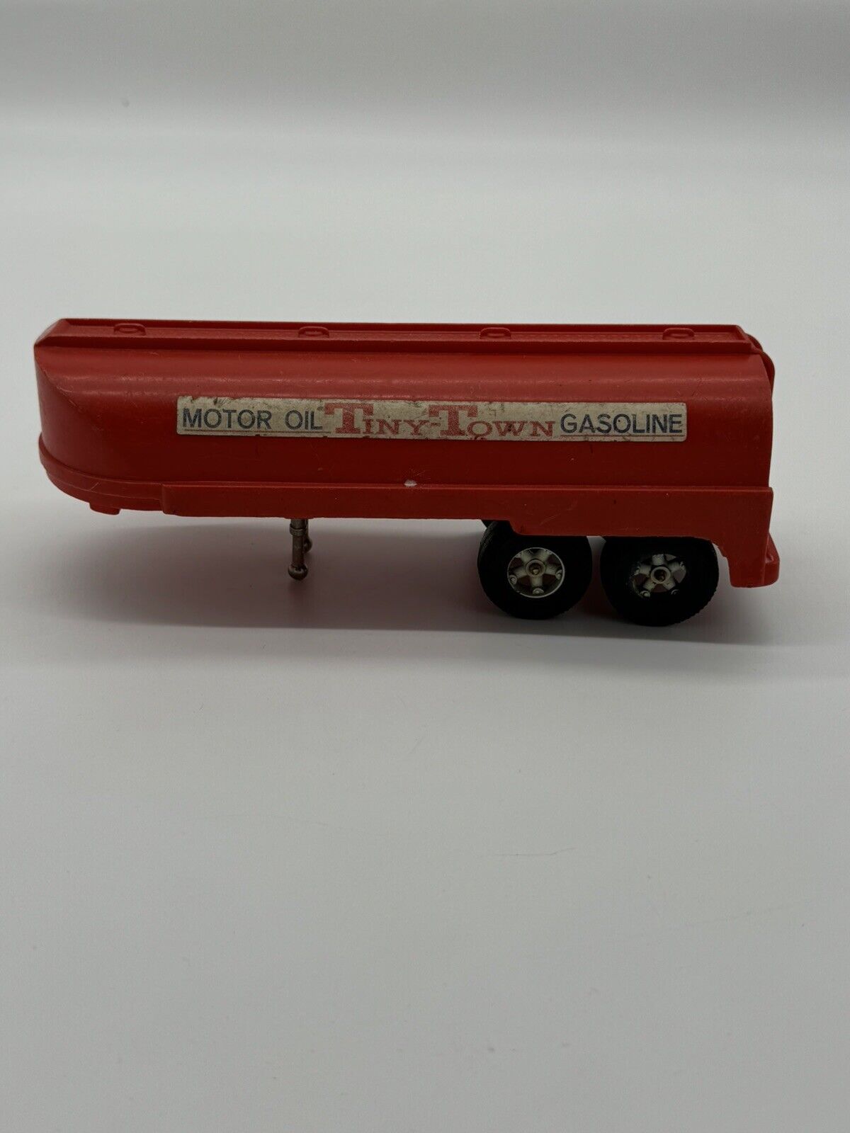 Vintage Hubley Kiddie Toy Tiny Town Motor Oil & Gasoline Tanker 1950's Red 005