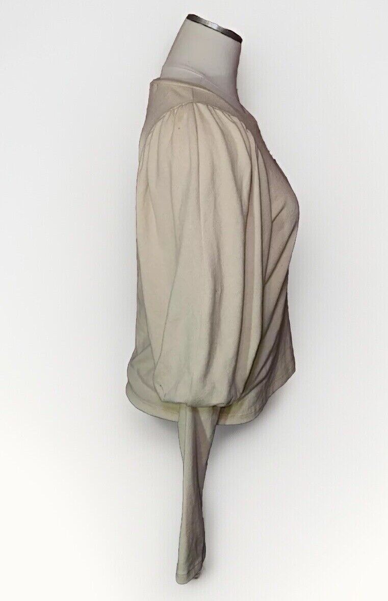 Hyfve Womens Cream Jewel Neck Wear To Work Sweater Size M