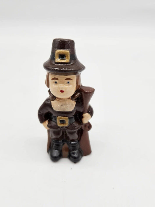 Vintage 1960’s Gurley Thanksgiving MCM 3” Pilgrim Novelty Figurine