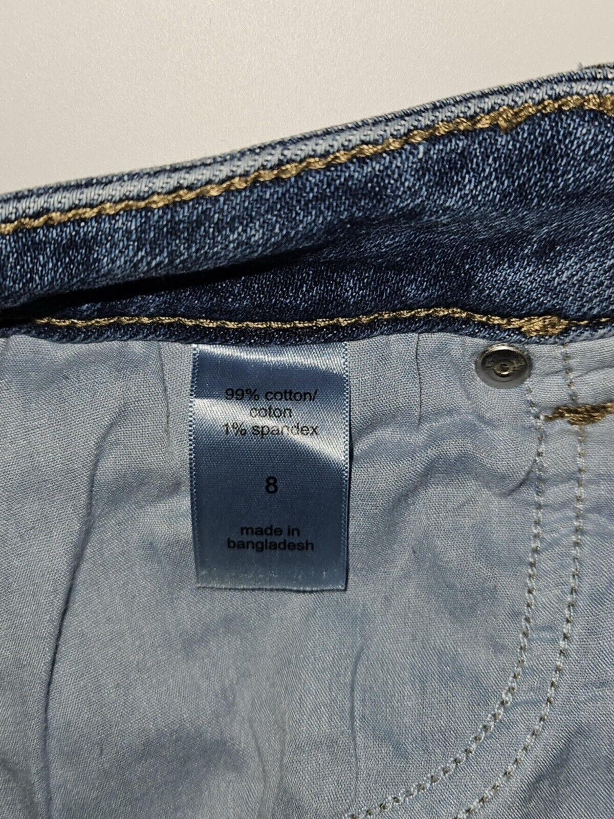 Maurices Denim Mini Skirt Womens 8 Cotton Distressed Jean Distressed