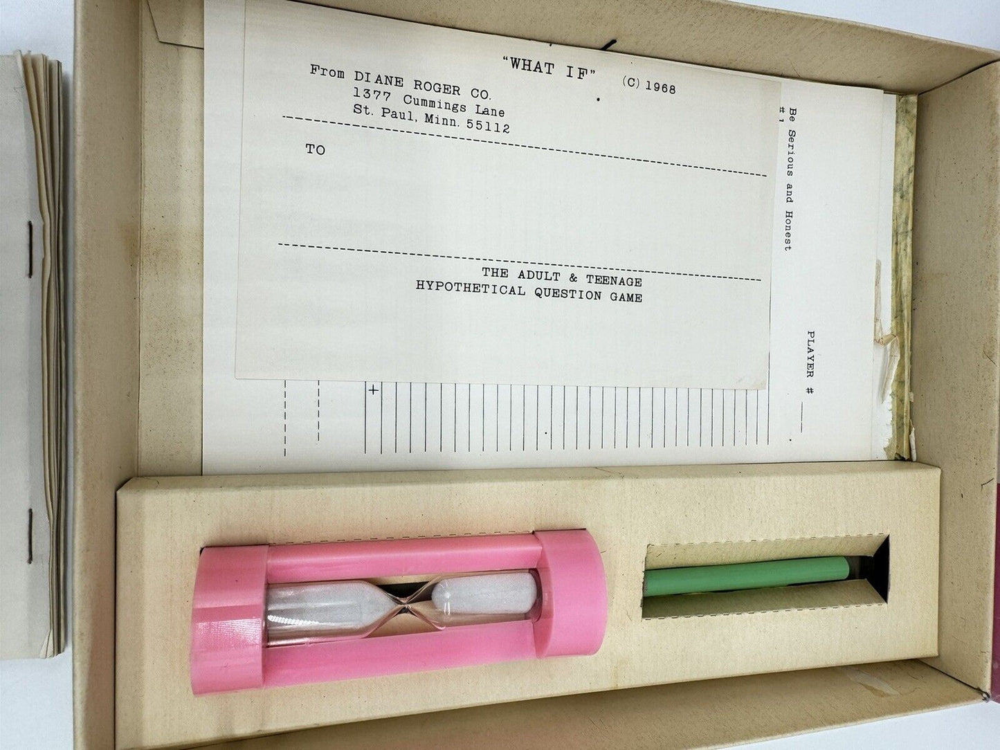 Vintage 1968 Diane Roger Game- WHAT IF ????-Hypothetical Questions Teen & Adults