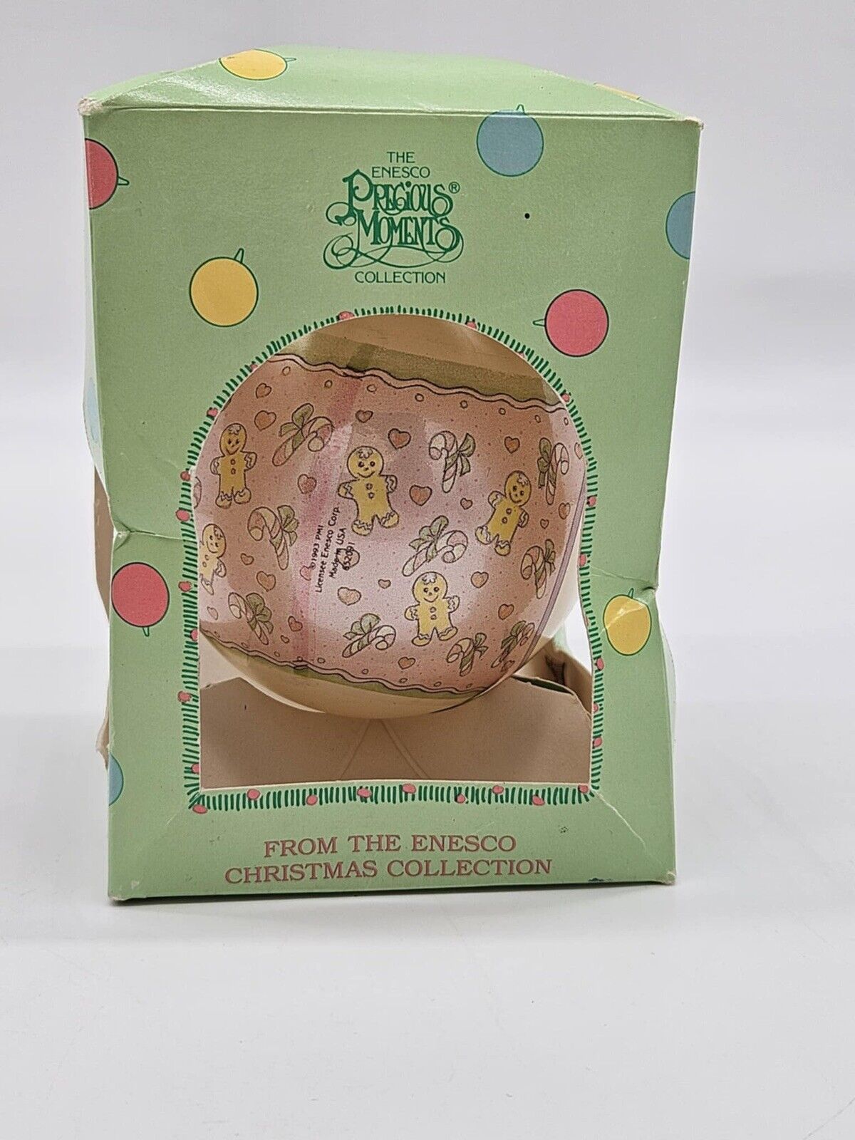 Enesco Precious Moments Christmas Glass Ball Collector’s Ornament 1993