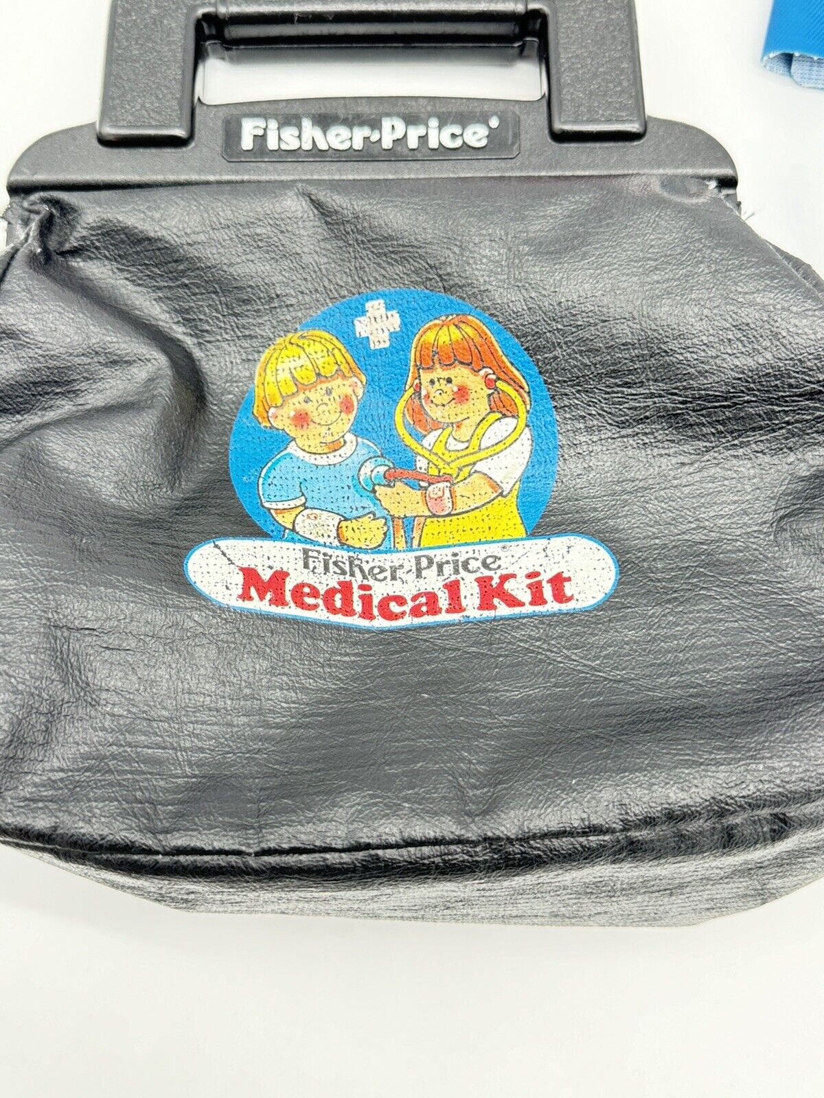 1987 Vintage Fisher Price Medical Kit Doctor Nurse Bag Play Set W/ XTRAS!