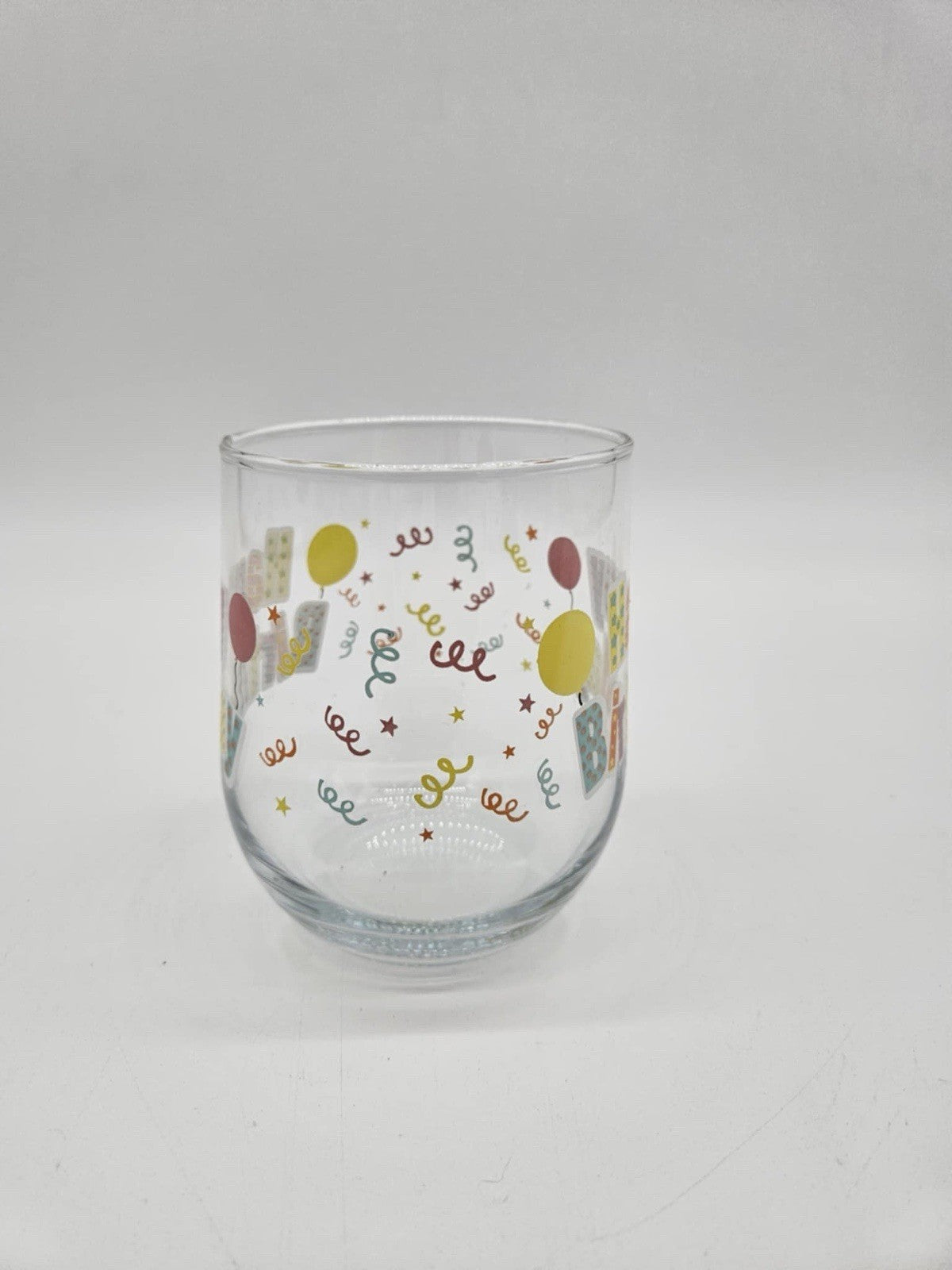 PARTY TO GO HAPPY BIRTHDAY 15OZ ACRYLIC STEMLESS WINE GLASS