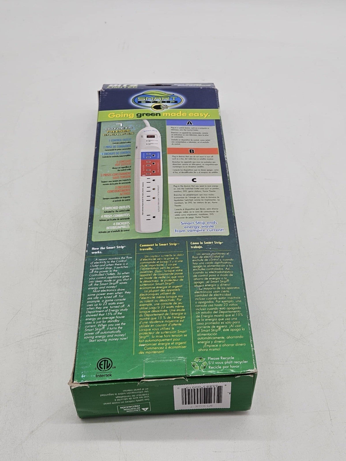 Smart Strip SCG3 7 Outlet Energy Saving Surge Protector   12 In The Case