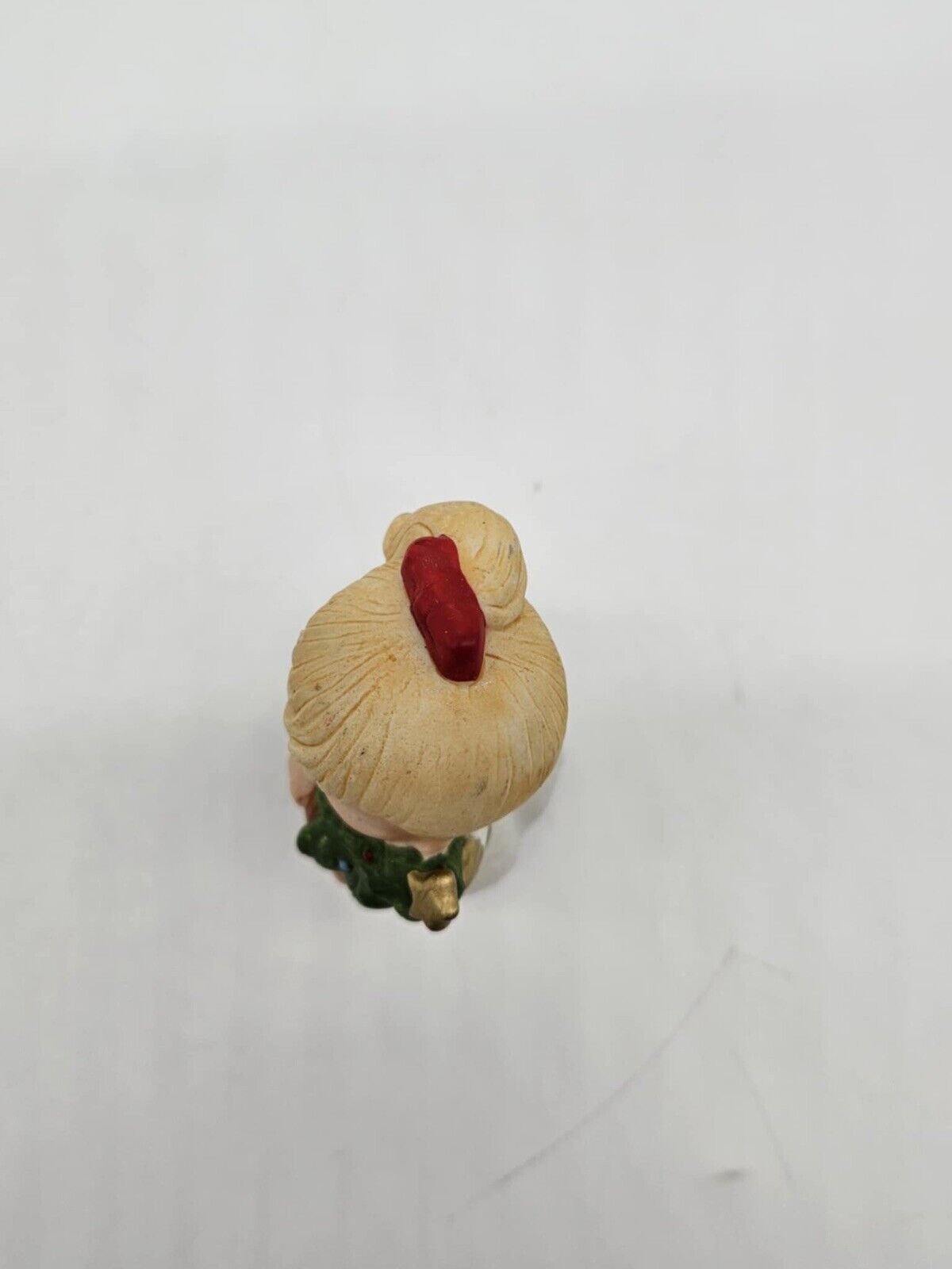 Vintage Small Cute Ceramic Angel Figurine Holding Christmas Tree Holiday