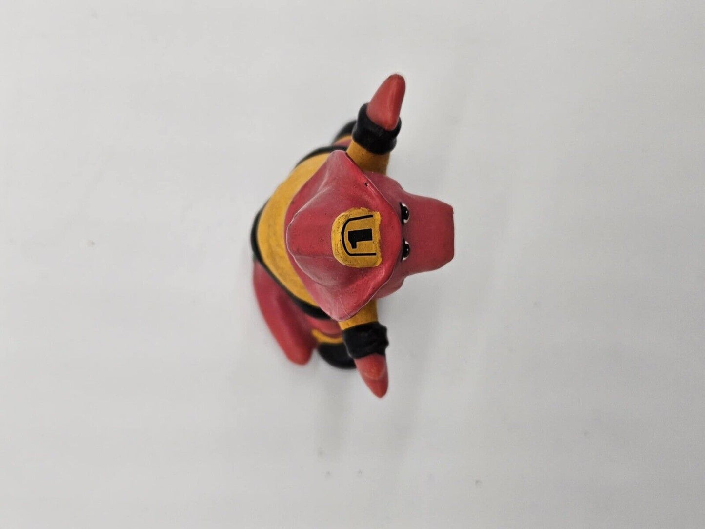 Vintage 1993 BARNEY AS FIREMAN DINOSAUR  CAKE TOPPER FIGURE  PLAY Cake Topper