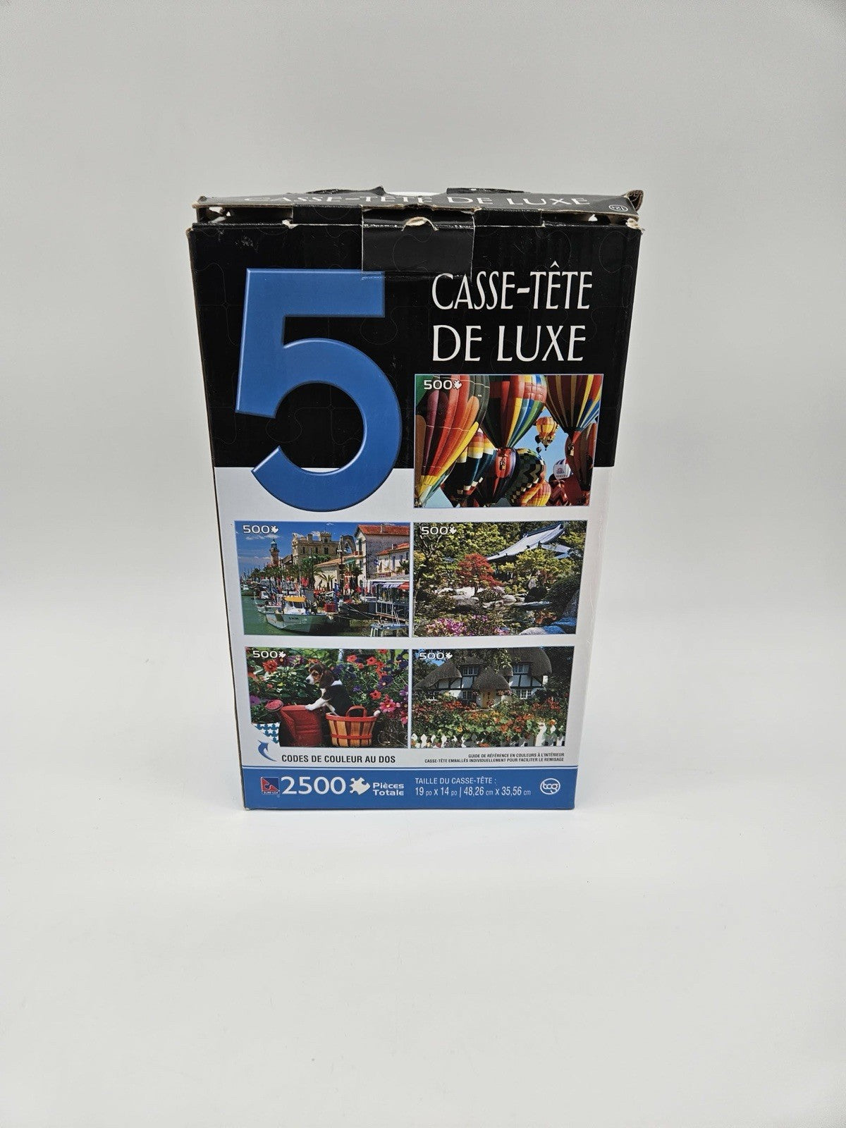 5 - 500 pc Deluxe Puzzles Steam Train Castle & more 2500 pcs Complete Cardinal