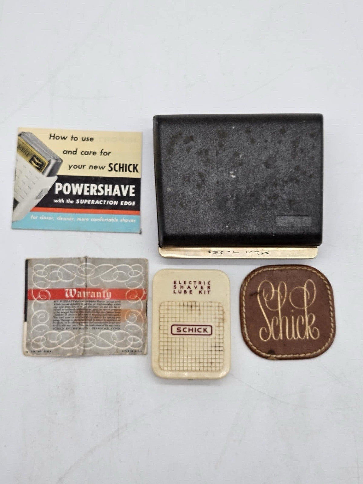 Vintage Schick Power Shave Working w/ Original Manual & Papers