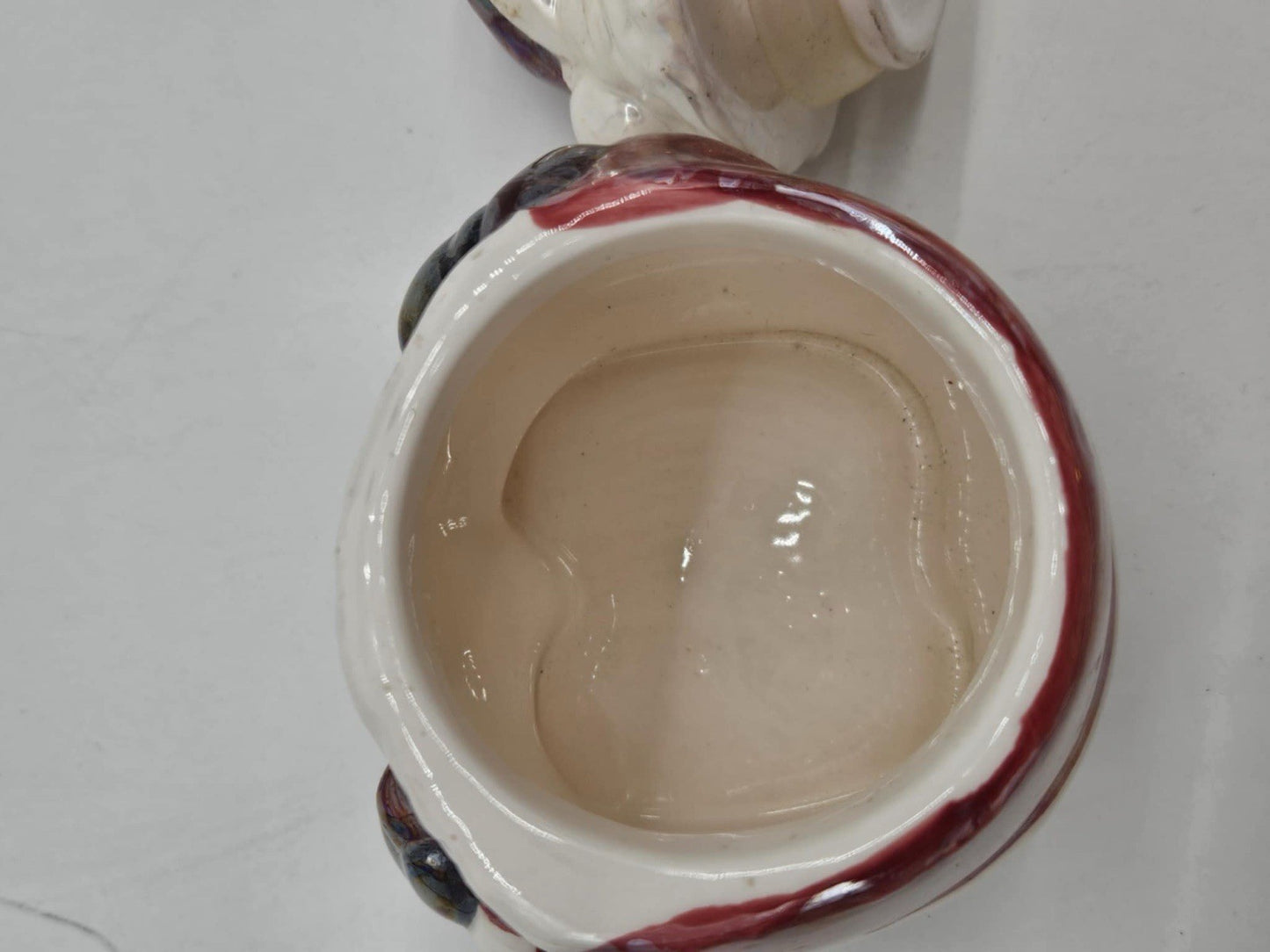 Iridescent Porcelain Santa Claus Candy Jar