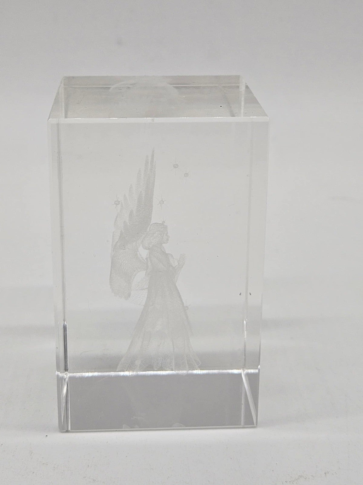 Paperweight Lead Crystal Angel, Desk Ornament