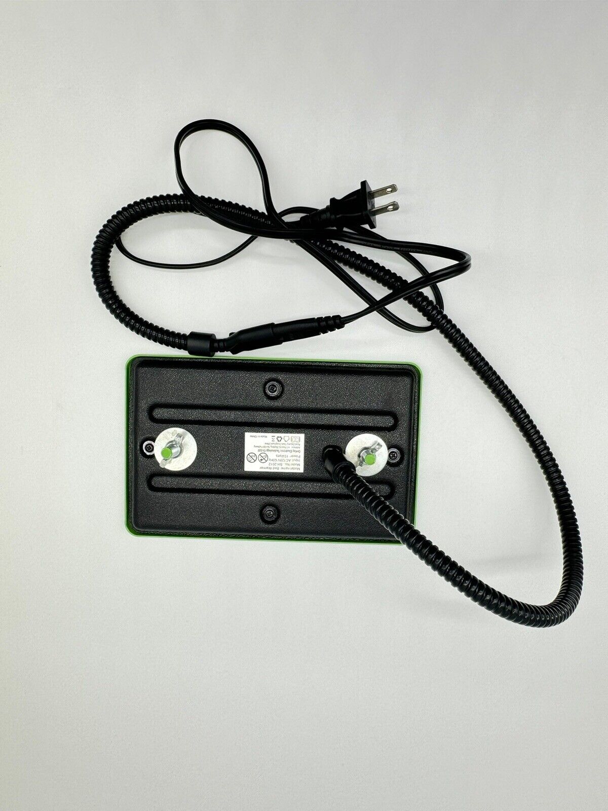 Clawsable BH-2012 Green Black Rectangular Corded Electric Bird Warmer 15W