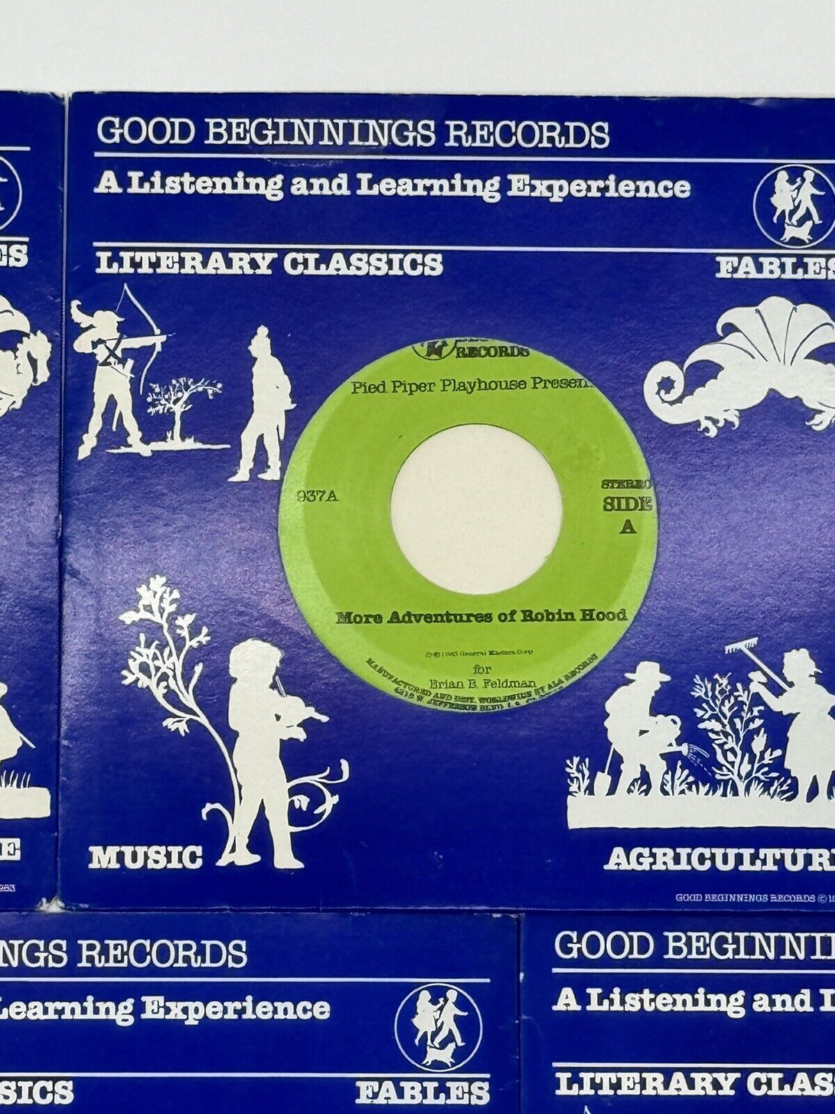 Lot of 5 VTG Good Beginnings Listening & Learning Literacy Classic Story Vinyls