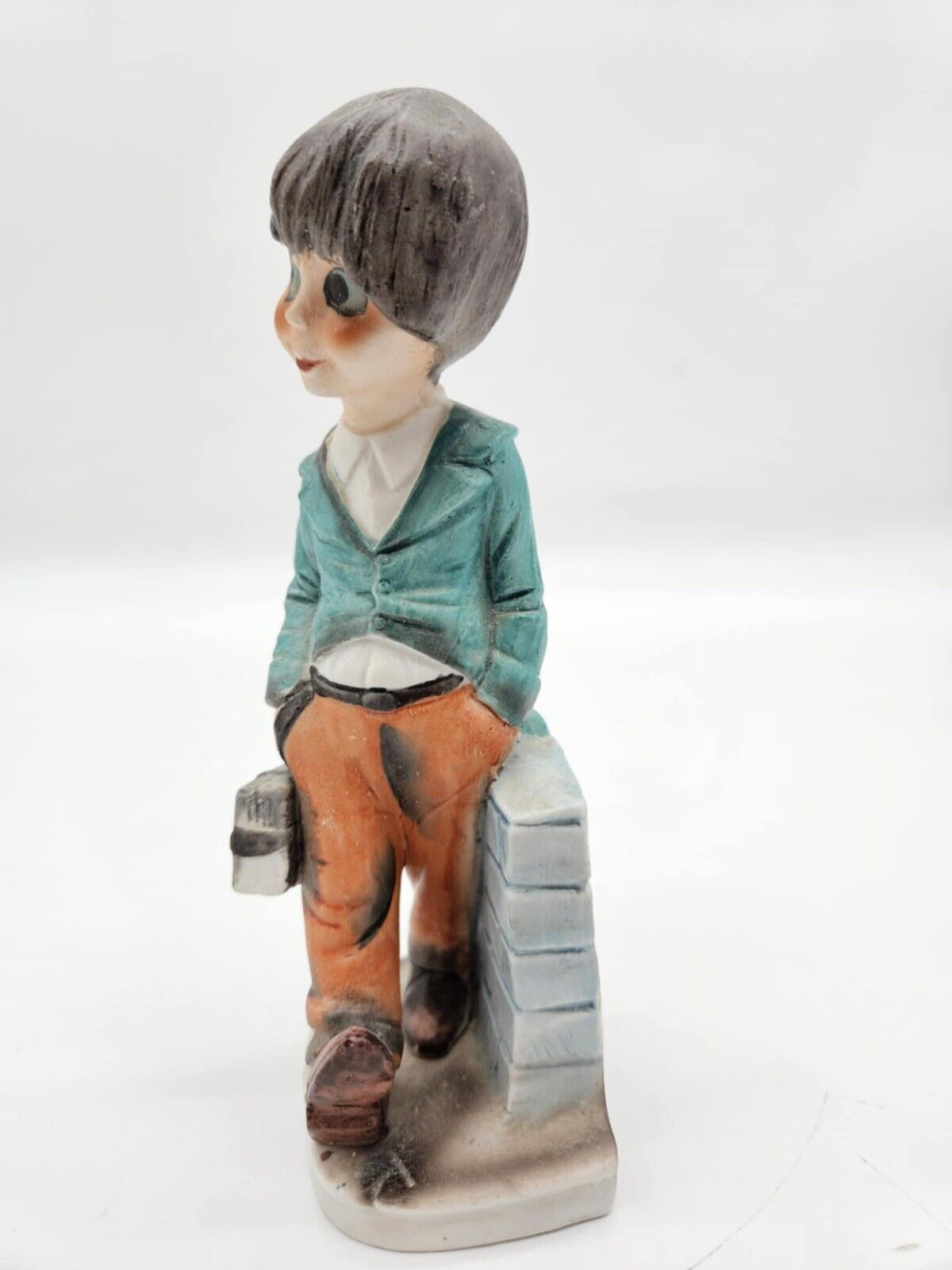 Precious Moments? Norleans Big Eyed Boy Figurine Made in Japan