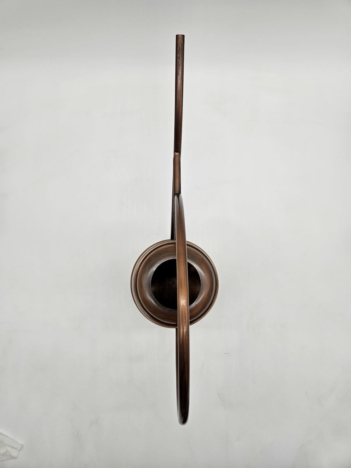 Small Copper Finish Metal Watering Can Plant Decor