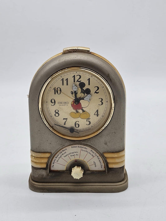Mickey Mouse Vintage Seiko Quartz Sing-Along Musical Alarm Clock Jukebox