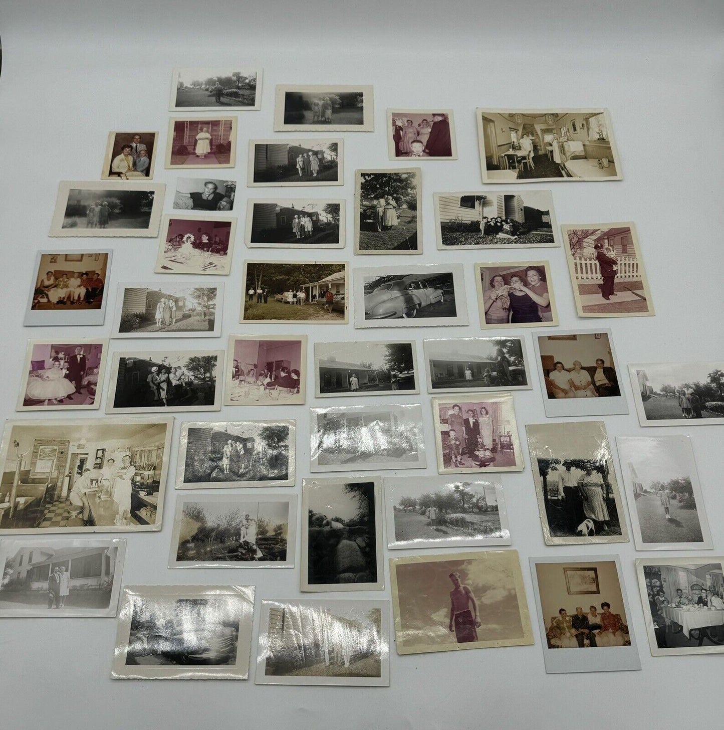 Lot of 40ish Vintage Photos 1940s-50s Pictures ~ Great Art Project Material