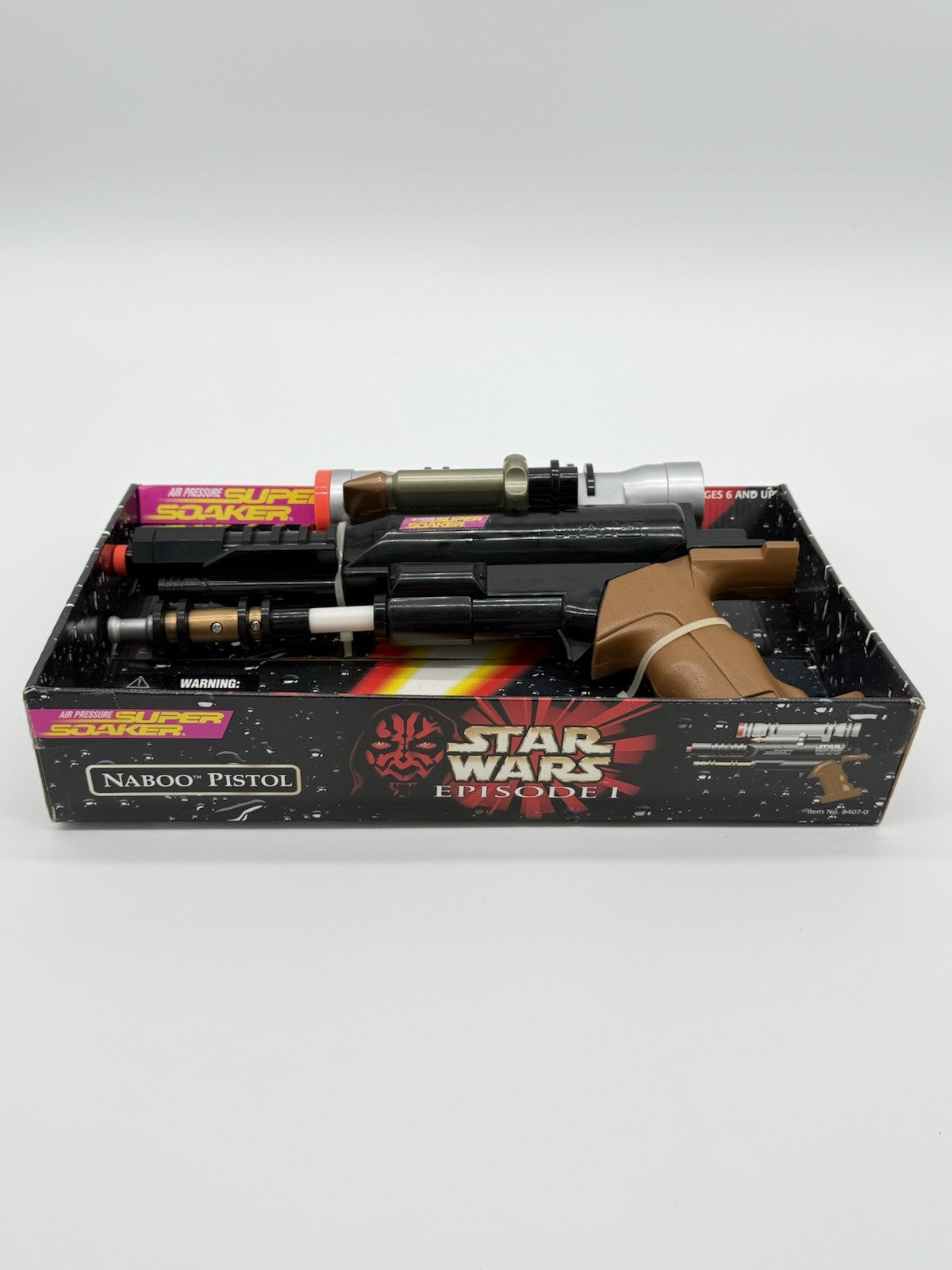 Star Wars Episode 1 Naboo Pistol Super Soaker Air Pressure Water Gun New