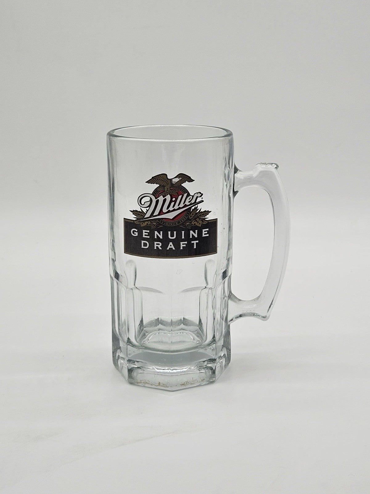 Vintage Miller Genuine Draft Glass Beer Mug 8 in 1 Liter Licensed Man Cave 2000