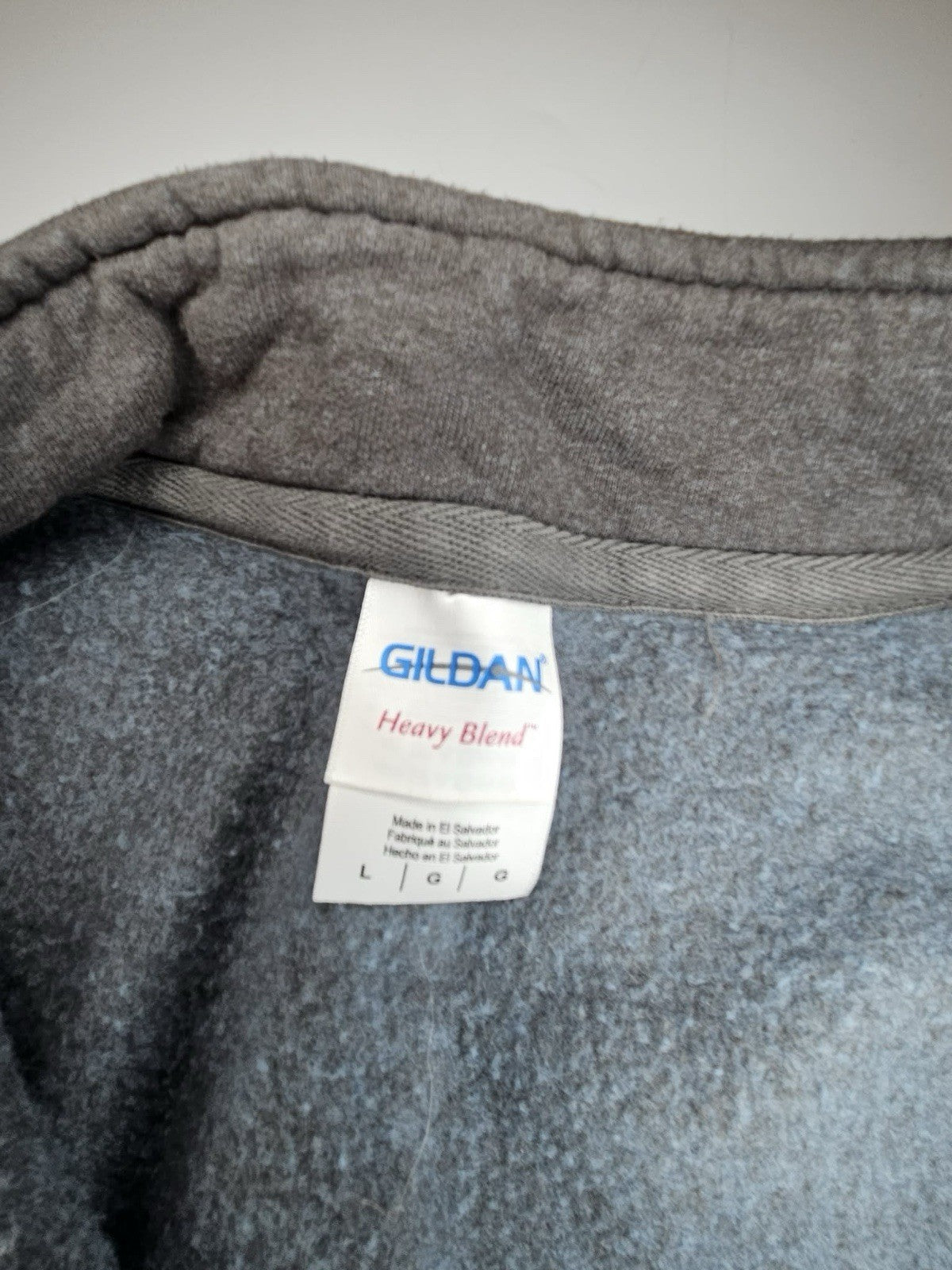 Gildan Heavy Blend Gray 1/4 Zip Pullover Sweatshirt Men’s Sz L